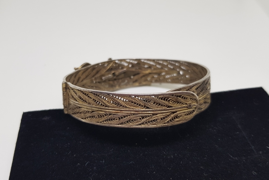 OSMANLI DÖNEMİ TELKARİ İŞÇİLİKLİ ÖZEL YAPIM BİLEZİK