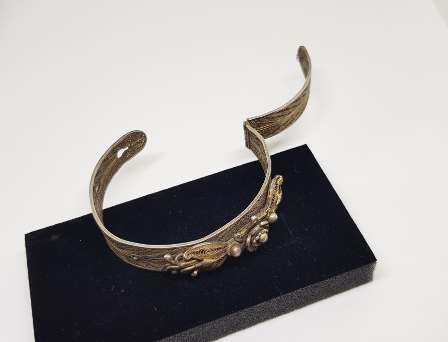 OSMANLI DÖNEMİ TELKARİ İŞÇİLİKLİ ÖZEL YAPIM BİLEZİK