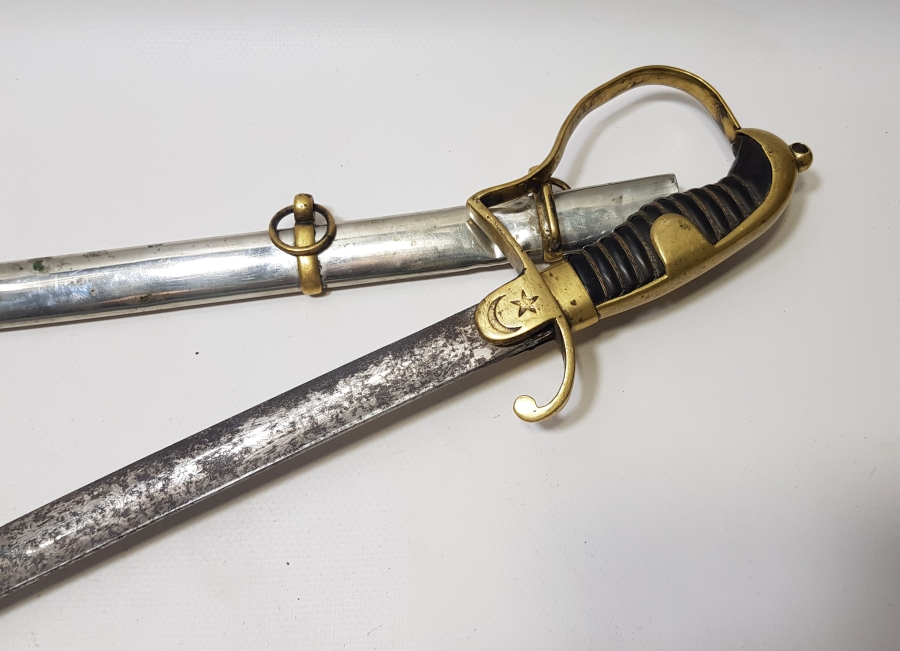 BOYNUZ SAPLI OSMANLI DÖNEMİ HAFİF SÜVARİ SUBAY KILICI