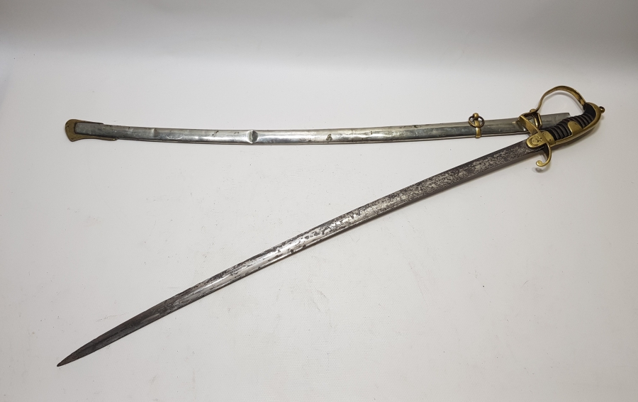 BOYNUZ SAPLI OSMANLI DÖNEMİ HAFİF SÜVARİ SUBAY KILICI