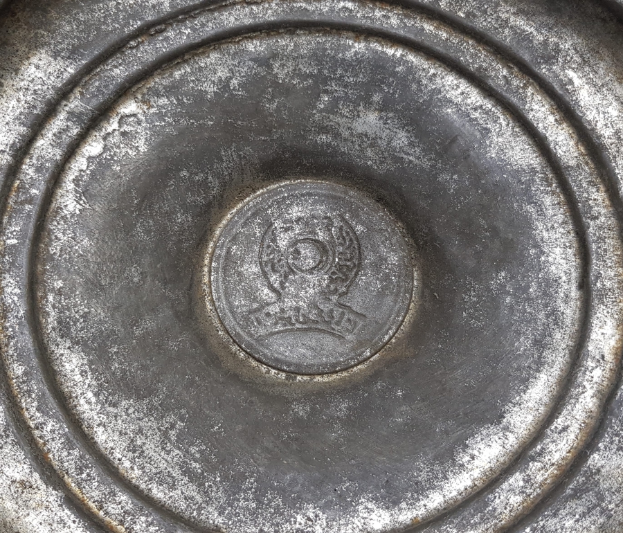 ÜZERİ OSMANLICA YAZILI OSMANLI DÖNEMİ HİLALİ AHMER TENCERE KAPAĞI