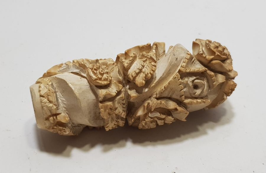 LÜLE TAŞINDAN YAPILMIŞ EL İŞİ ANTİKA BASTON SAPI