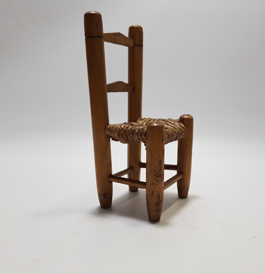 OSMANLI DÖNEMİ EL YAPIMI HURMA HASIRLI HİCAZ HATIRASI OYUNCAK ÇOCUK SANDALYESİ