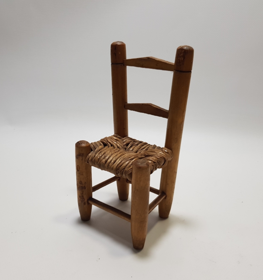 OSMANLI DÖNEMİ EL YAPIMI HURMA HASIRLI HİCAZ HATIRASI OYUNCAK ÇOCUK SANDALYESİ