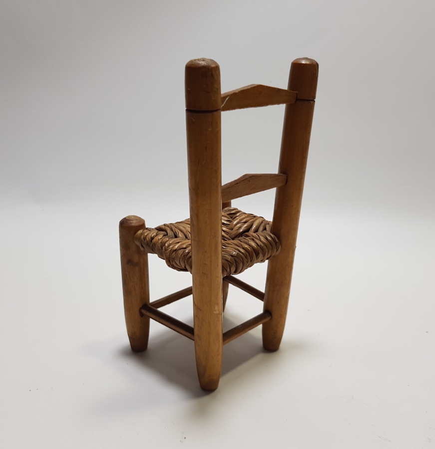 OSMANLI DÖNEMİ EL YAPIMI HURMA HASIRLI HİCAZ HATIRASI OYUNCAK ÇOCUK SANDALYESİ