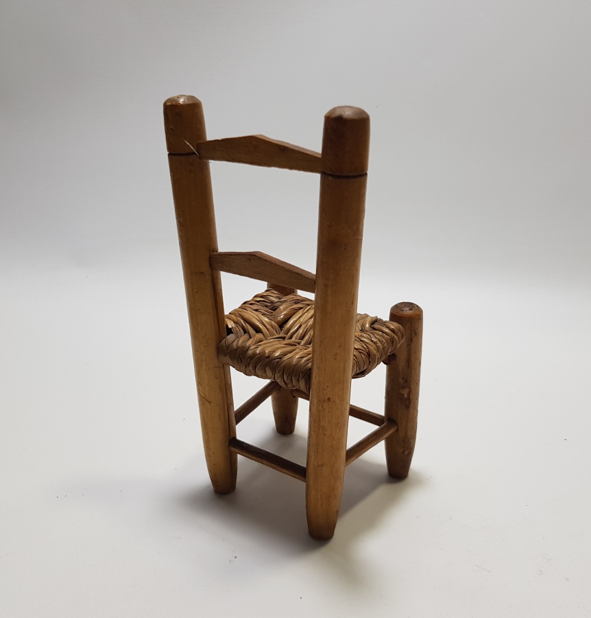 OSMANLI DÖNEMİ EL YAPIMI HURMA HASIRLI HİCAZ HATIRASI OYUNCAK ÇOCUK SANDALYESİ