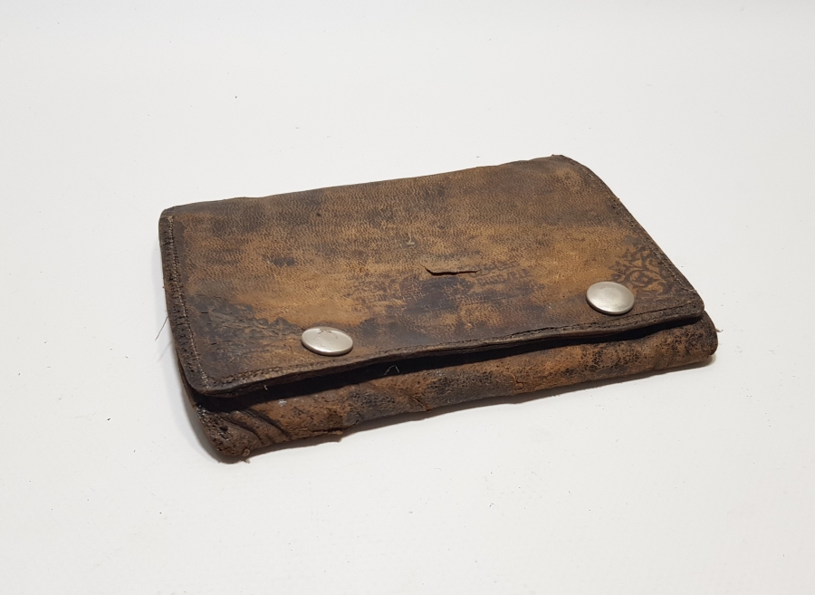 ÜZERİ OSMANLICA YAZIKLI OSMANLI DÖNEMİ NADİR SUBAY CÜZDANI