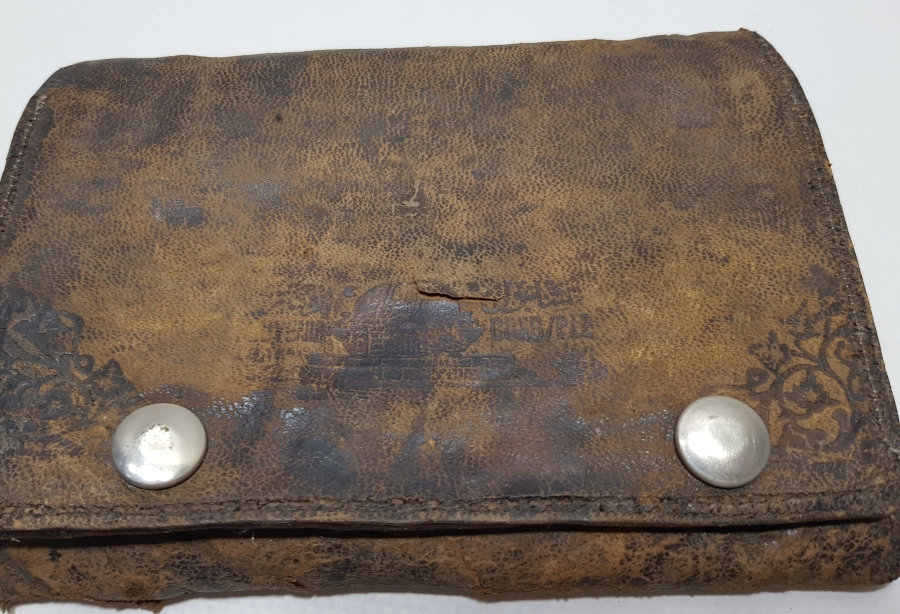 ÜZERİ OSMANLICA YAZIKLI OSMANLI DÖNEMİ NADİR SUBAY CÜZDANI