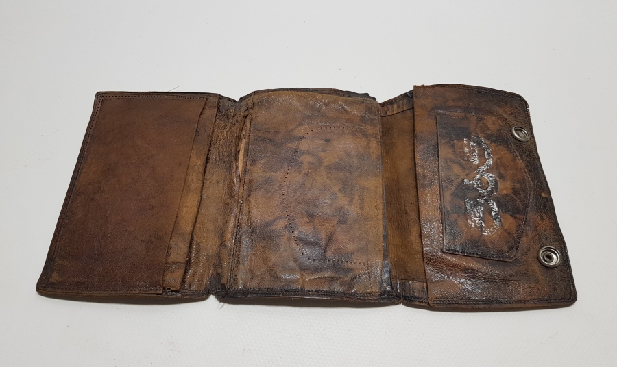 ÜZERİ OSMANLICA YAZIKLI OSMANLI DÖNEMİ NADİR SUBAY CÜZDANI