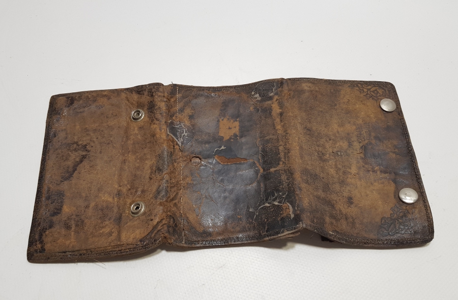 ÜZERİ OSMANLICA YAZIKLI OSMANLI DÖNEMİ NADİR SUBAY CÜZDANI
