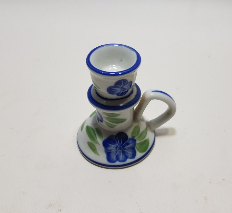 ANTİKA PORSELEN EL MUMLUĞU