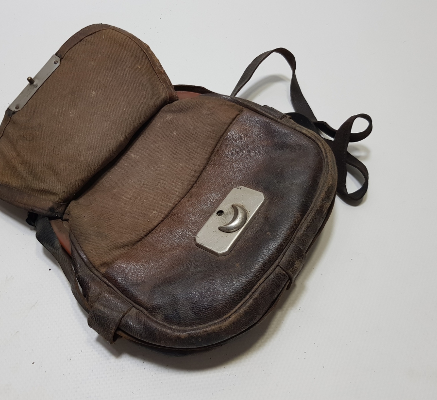 OSMANLI DÖNEMİ ÇOK NADİR DERİ ULAK ÇANTASI