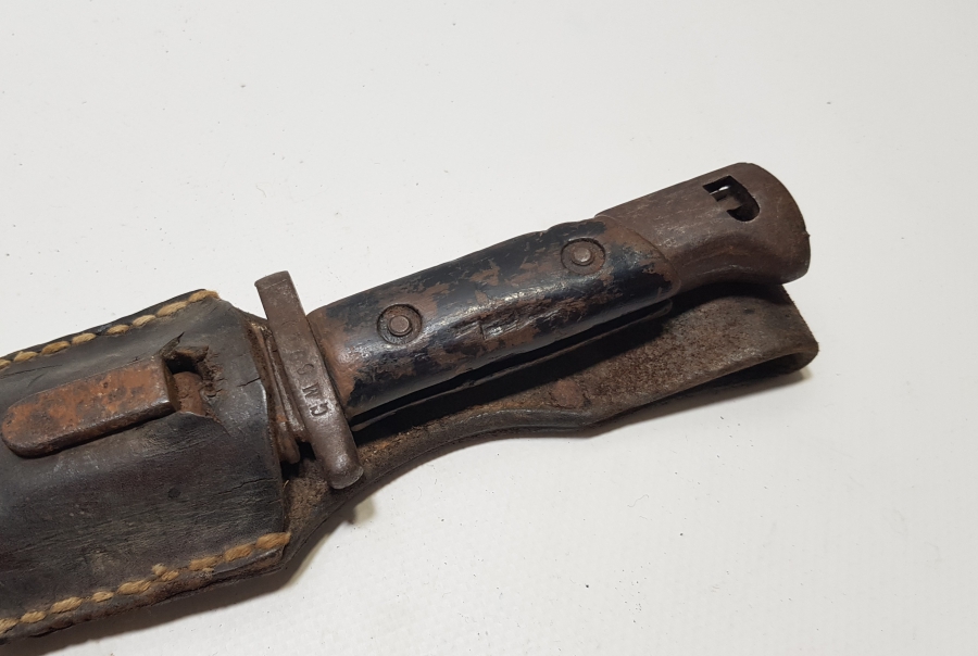 ORİJİNAL DERİ ASKI APARATIYLA 1. DÜNYA SAVAŞI DÖNEMİ OSMANLI TOPÇU SUBAY SÜNGÜSÜ