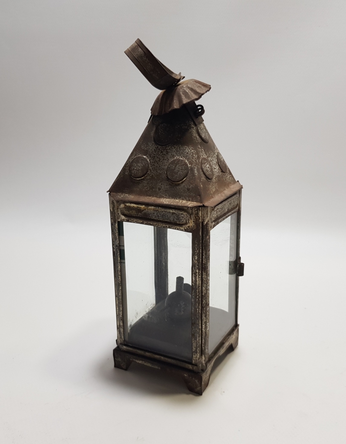 OSMANLI DÖNEMİ EL YAPIMI HAZNELİ EL LAMBASI - EL MUMLUĞU