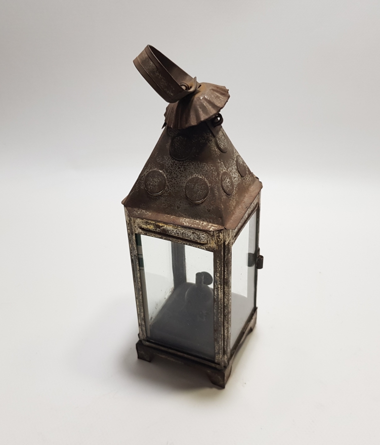 OSMANLI DÖNEMİ EL YAPIMI HAZNELİ EL LAMBASI - EL MUMLUĞU