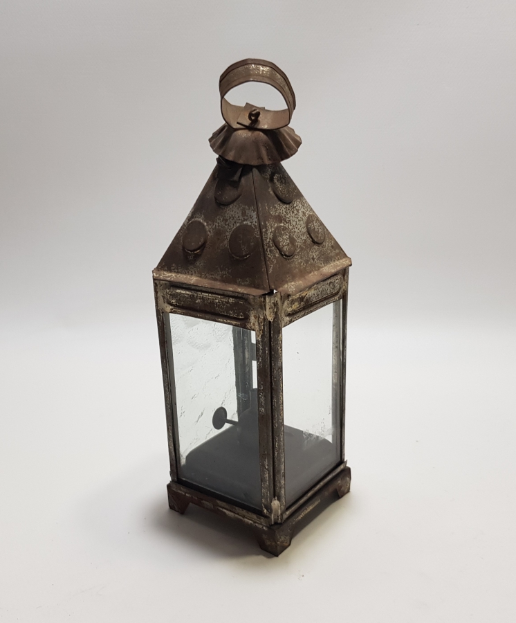 OSMANLI DÖNEMİ EL YAPIMI HAZNELİ EL LAMBASI - EL MUMLUĞU