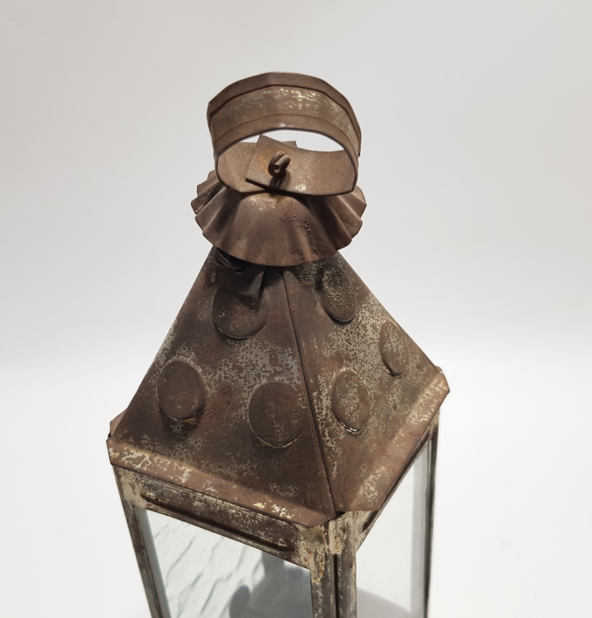 OSMANLI DÖNEMİ EL YAPIMI HAZNELİ EL LAMBASI - EL MUMLUĞU