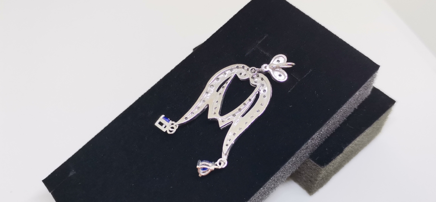 SAFİR VE PIRLANTA TAŞLI AİLE TASFİRLİ KOLYE UCU