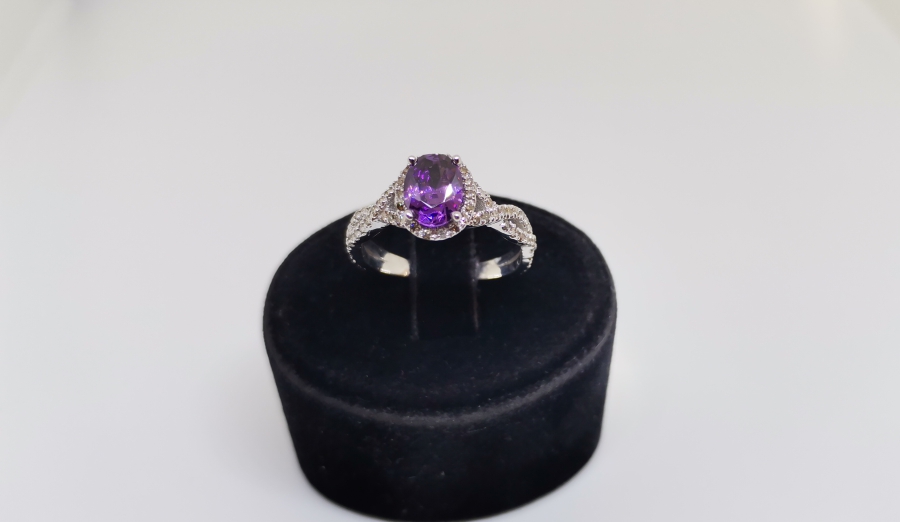 AMETİST VE PIRLANTA TAŞLI SONSULUK MODEL YÜZÜK