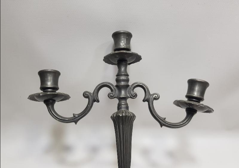 ÜÇ KOLLU ANTİKA TUTYA ŞAMDAN