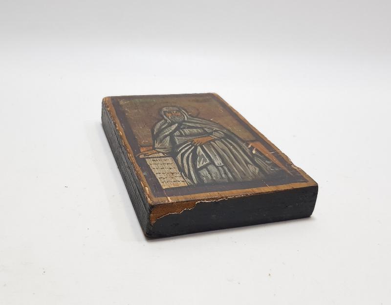 OSMANLICA YAZILI EL BOYAMA HRİSTİYAN İKONA