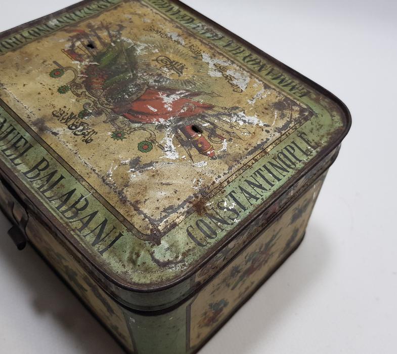 OSMANLI DEVLET ARMALI EMMANUEL BALABANİ ÇAY KUTUSU