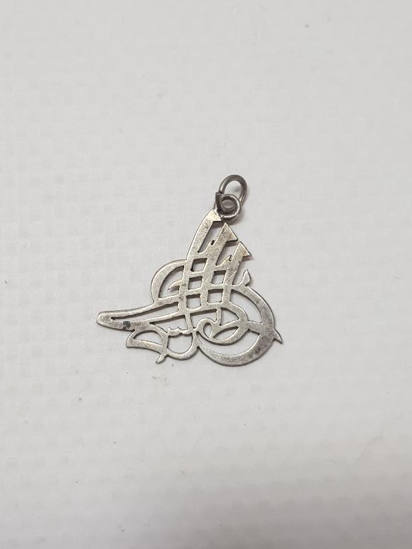 TUĞRA FORMLU GÜMÜŞ KOLYE UCU