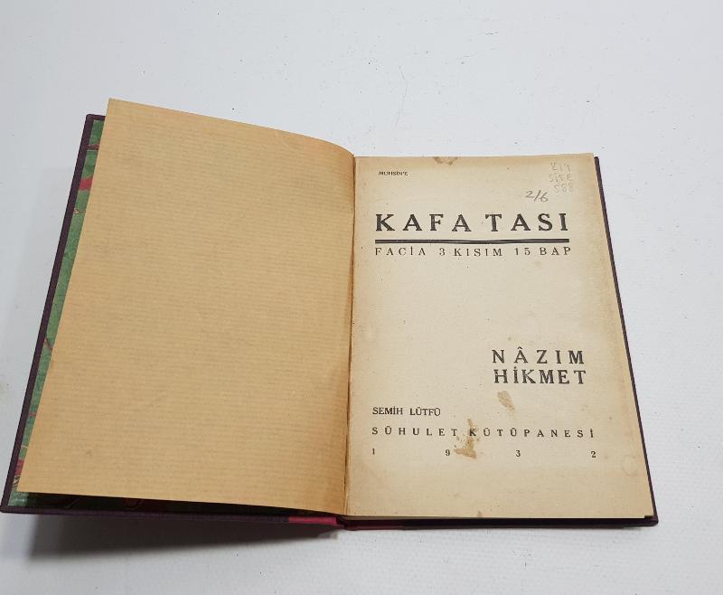 NAZIM HİKMET - KAFA TASI - İLK BASKI KİTAP