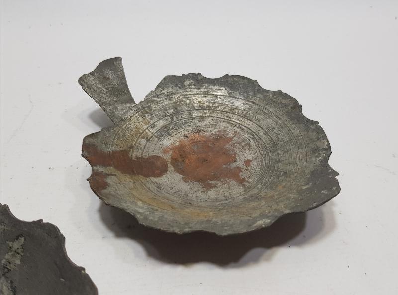 OSMANLI DÖNEMİ BAKIRDAN MAMUL KUŞ FORMLU BİR ÇİFT ÇEREZLİK