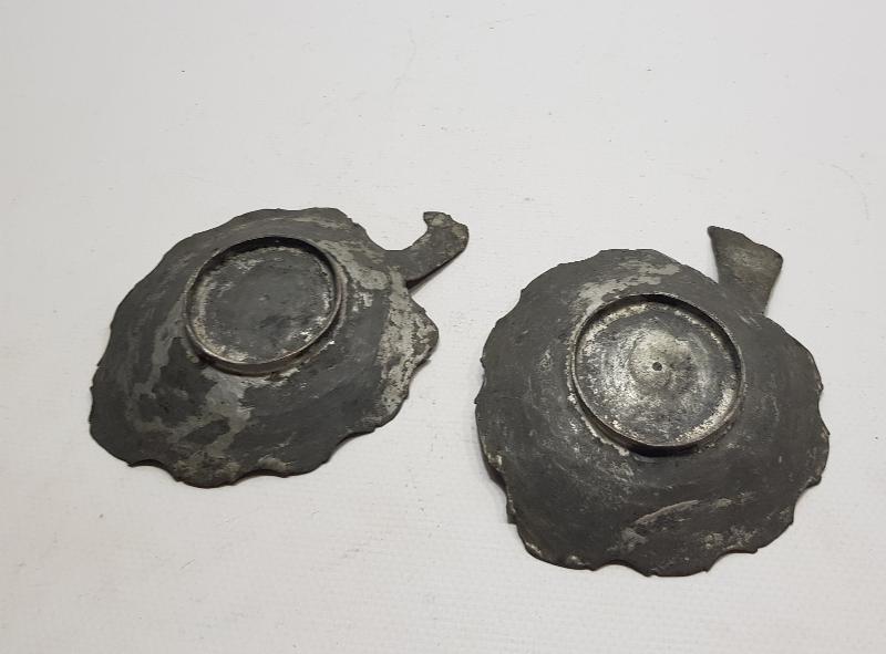 OSMANLI DÖNEMİ BAKIRDAN MAMUL KUŞ FORMLU BİR ÇİFT ÇEREZLİK