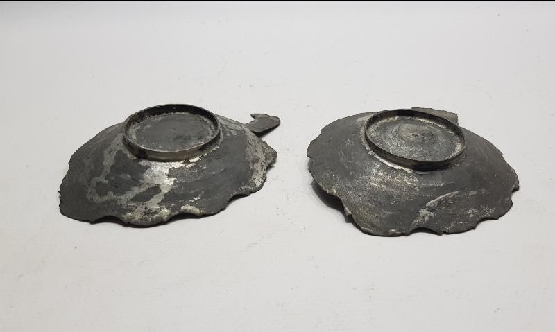 OSMANLI DÖNEMİ BAKIRDAN MAMUL KUŞ FORMLU BİR ÇİFT ÇEREZLİK