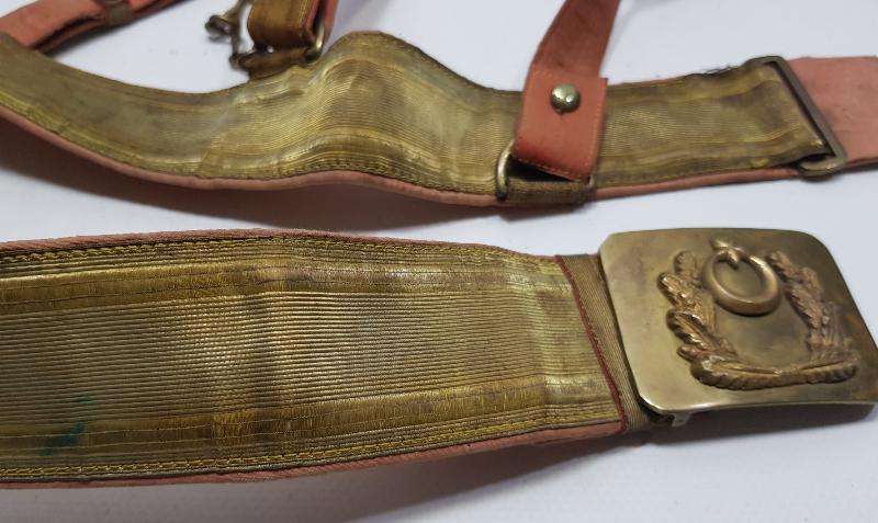 OSMANLI DÖNEMİ ALTIN SIRMA SUBAY KEMERİ