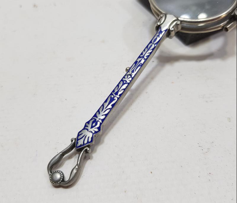 OSMANLI DÖNEMİ MİNELİ GÜMÜŞ OKUMA GÖZLÜĞÜ - OPERA GÖZLÜĞÜ