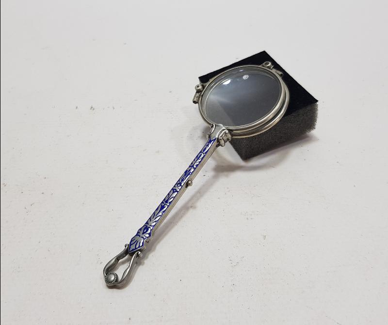 OSMANLI DÖNEMİ MİNELİ GÜMÜŞ OKUMA GÖZLÜĞÜ - OPERA GÖZLÜĞÜ