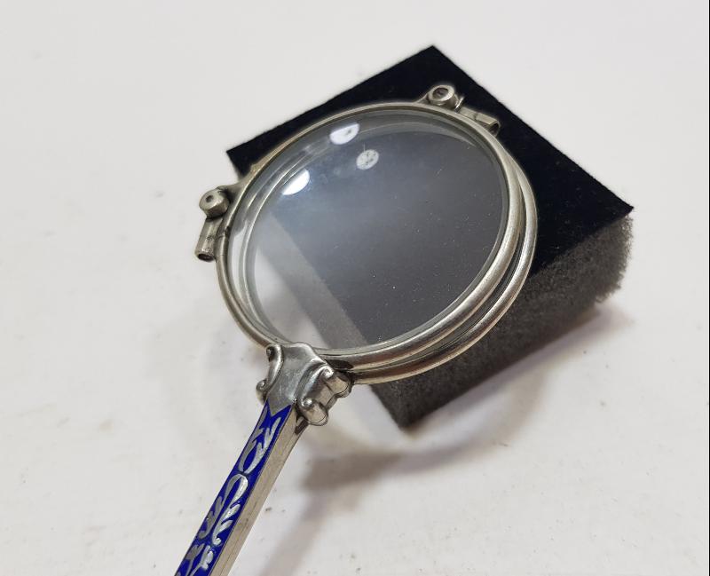 OSMANLI DÖNEMİ MİNELİ GÜMÜŞ OKUMA GÖZLÜĞÜ - OPERA GÖZLÜĞÜ