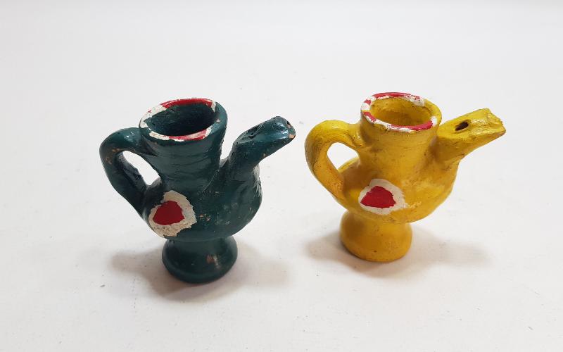 EL BOYAMA ANTİKA OYUNCAK TOPRAK DÜDÜK LOTU