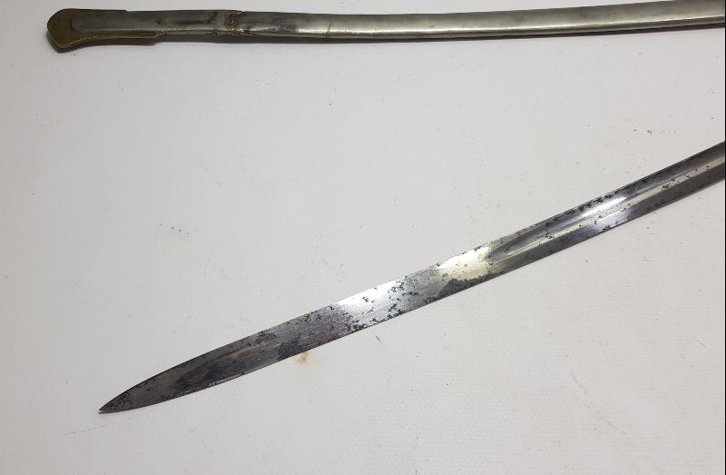 OSMANLI DÖNEMİ TOPÇU AMBLEMLİ ERMENİ USTA YAPIMI NADİR OSMANLI SUBAY KILICI