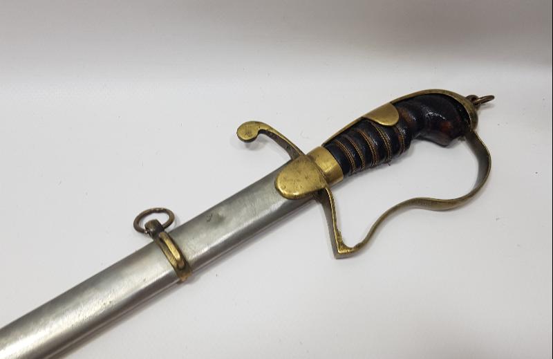 OSMANLI DÖNEMİ TOPÇU AMBLEMLİ ERMENİ USTA YAPIMI NADİR OSMANLI SUBAY KILICI