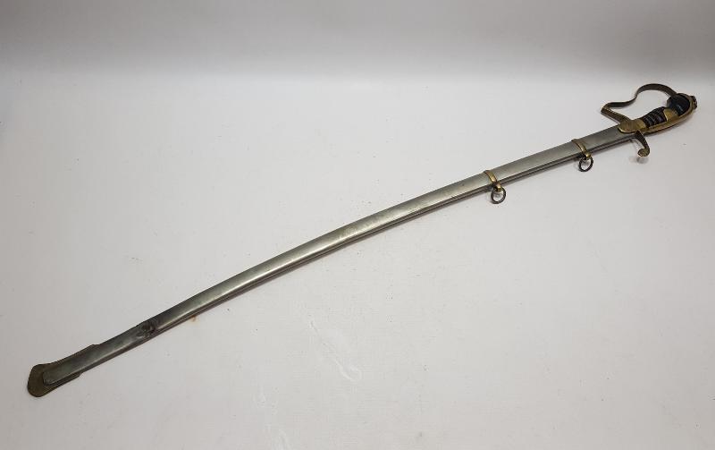 OSMANLI DÖNEMİ TOPÇU AMBLEMLİ ERMENİ USTA YAPIMI NADİR OSMANLI SUBAY KILICI