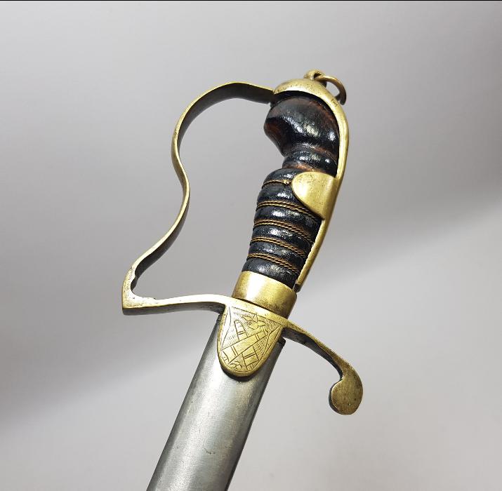 OSMANLI DÖNEMİ TOPÇU AMBLEMLİ ERMENİ USTA YAPIMI NADİR OSMANLI SUBAY KILICI