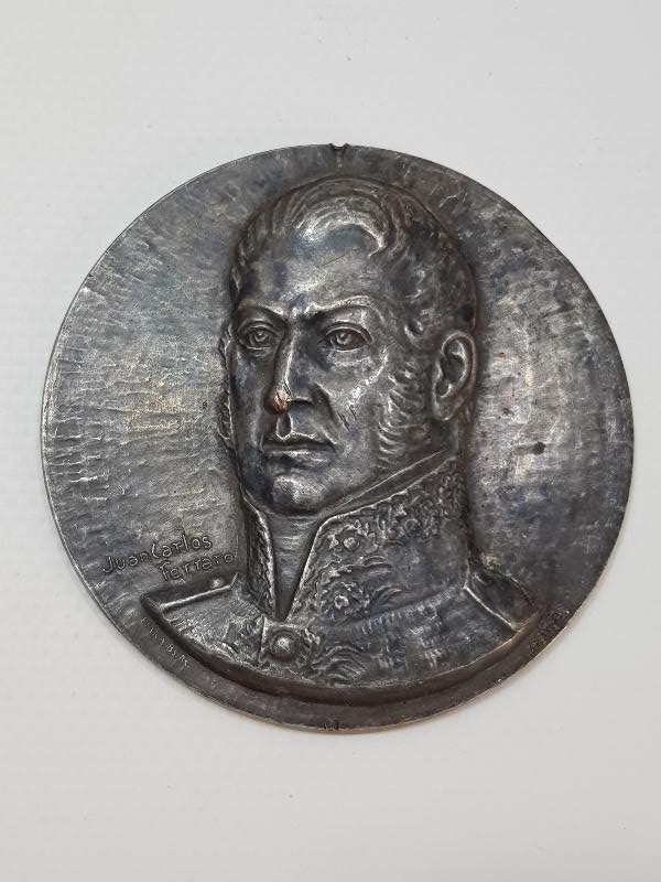 ARJANTİN - ŞİLİ VE PERU'NUN DEVRİMCİ LİDERİ JOSE DE SAN MARTİN TEMALI DEV BOY MADALYA