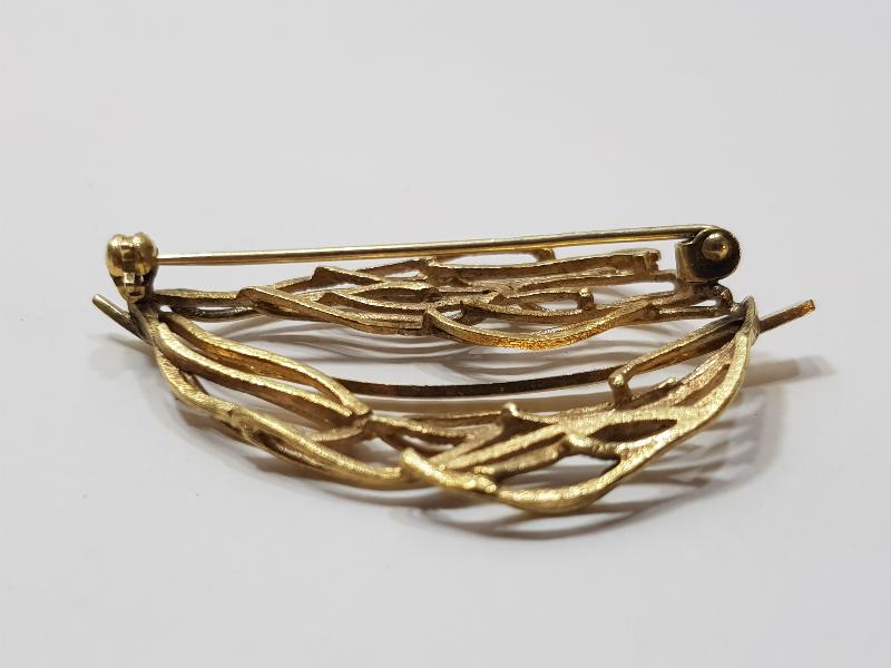 YAPRAK FORMLU ANTİKA BROŞ