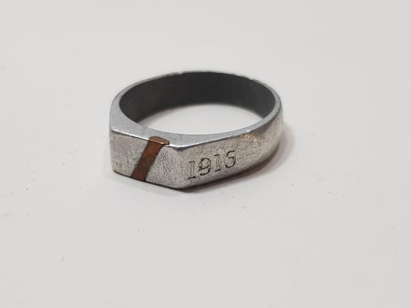 1. DÜNYA SAVAŞI 1914-1916 TARİHLİ İTTİFAK SUBAY YÜZÜĞÜ