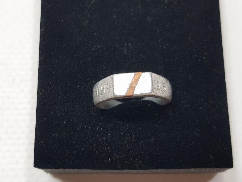 1. DÜNYA SAVAŞI 1914-1916 TARİHLİ İTTİFAK SUBAY YÜZÜĞÜ