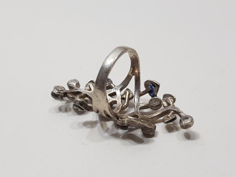 ÇİÇEK FORMLU GÜMÜŞ YÜZÜK