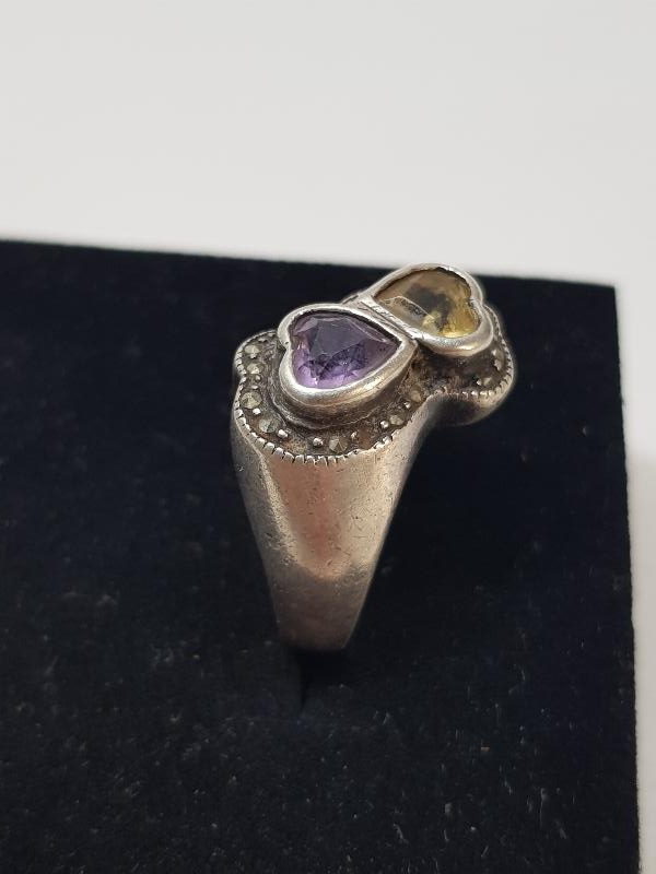 ÇİFT KALP FORMLU GÜMÜŞ YÜZÜK