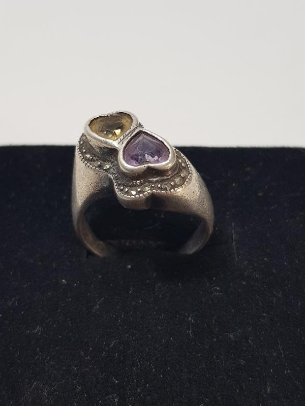 ÇİFT KALP FORMLU GÜMÜŞ YÜZÜK