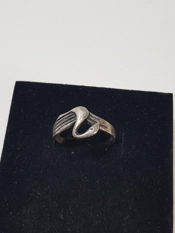 KUĞU FORMLU GÜMÜŞ YÜZÜK