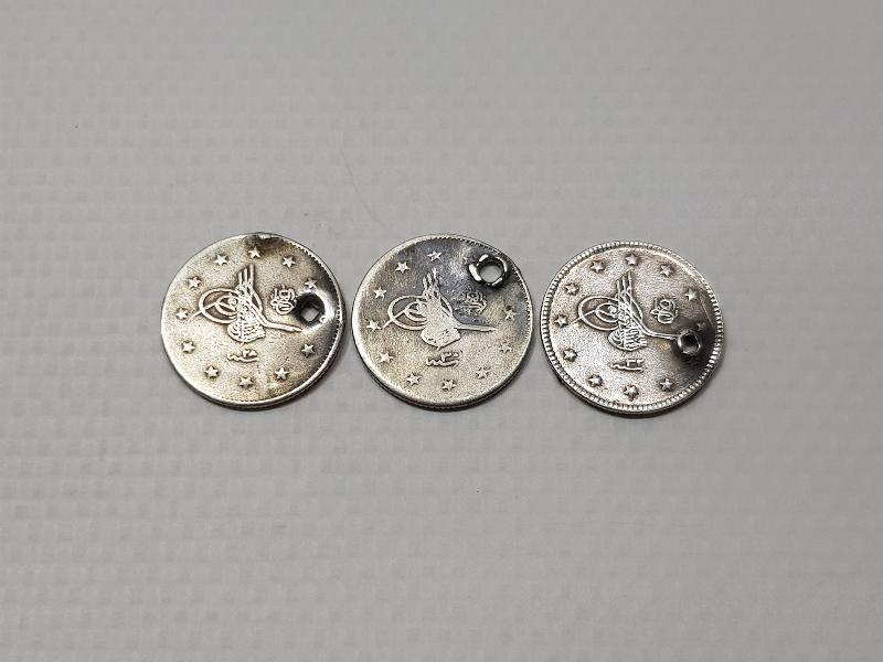 SULTAN ABDÜLHAMİT DÖNEMİ 3 ADET GÜMÜŞ 2 KURUŞ