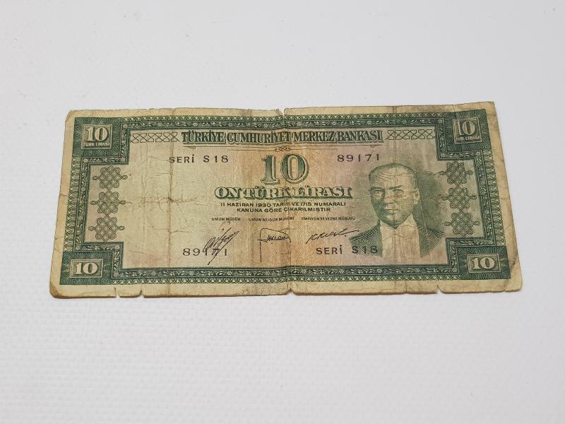 5. EMİSYON KAĞIT 10 LİRA